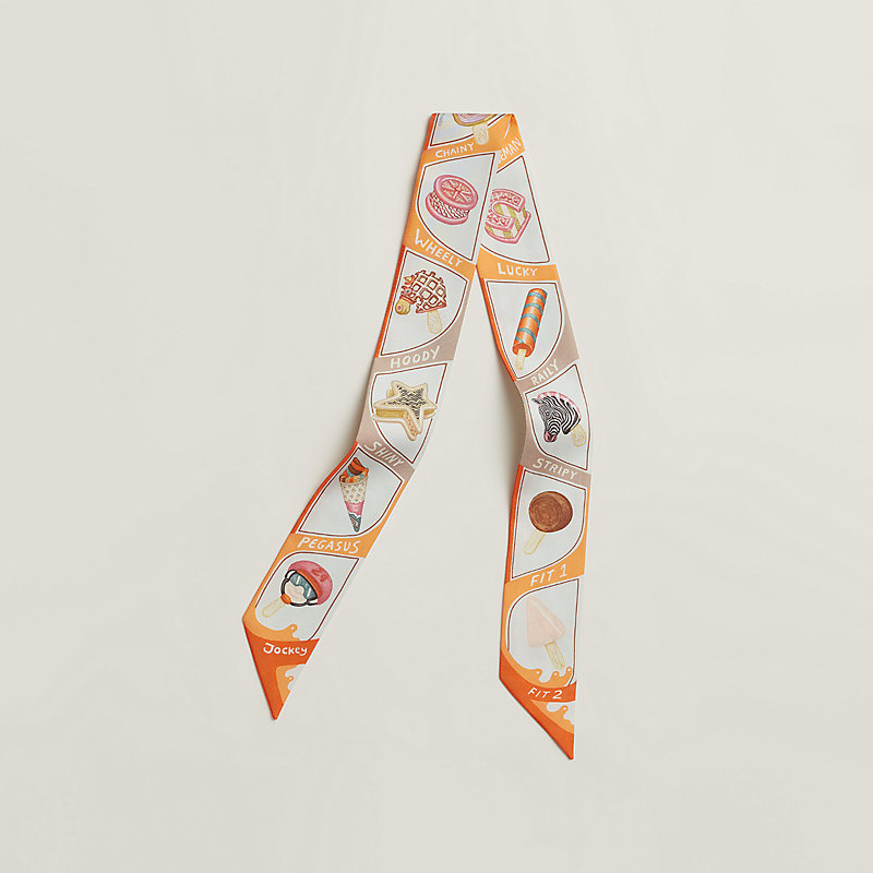 【HERMES】 さりげない遊び心☆ Twilly Funny Ice Cream Funny Ice Cream Twilly | Hermès USA